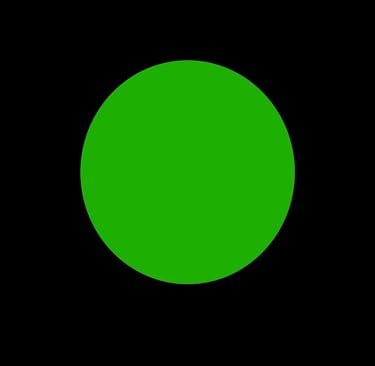 Green dot on a black background