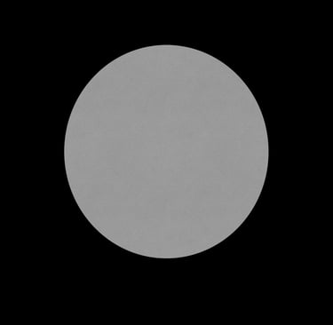 Grey dot on a black background