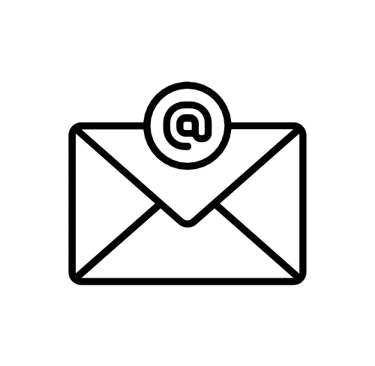 An email icon with a link to /email marketing page.