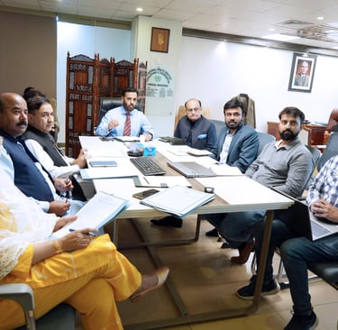 Minister Mustafa Kamal reviewing plans and PC-4 preparation for emergency healthcare facility