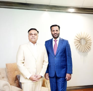 MPA Muhammad Daniyal meeting Federal Health Minister Syed Mustafa Kamal in Islamabad