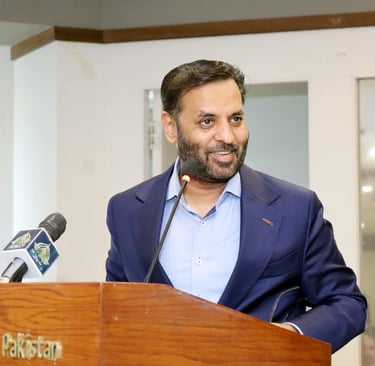 Syed Mustafa Kamal signing MoU with FPCCI representatives for healthcare investment
