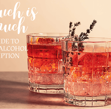 How much is too much. ND's Guide to Reducing Alcohol Consumption. A photo of two pink drinks. 