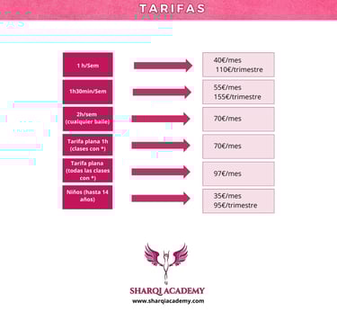 Precios curso 2025-2026 Sharqi Academy