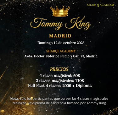 Tommy King en Madrid tabla de precios