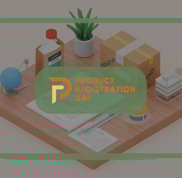 Product compliance framework showing UAE product documents and packaging approval workflow.
