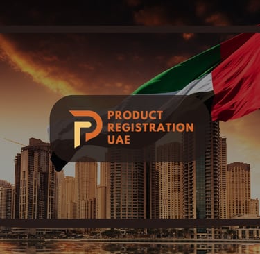 UAE flag waving against Dubai Marina skyline at sunset, symbolizing horizon scanning services UAE