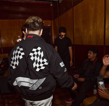 zachary booth in green room before live show