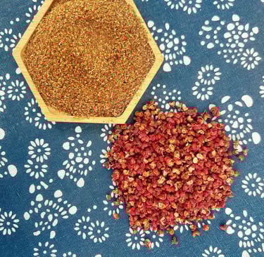 a bowl of dried Sichuan peppers