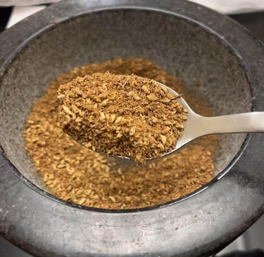 a spoon full of Sichuan Pepper powder