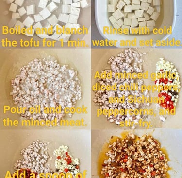 a series of four pictures of a bowl of food