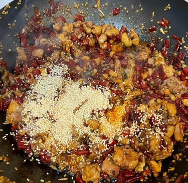 a pancaked with a mixture of spices