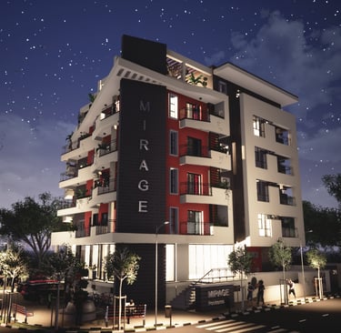 a building with a lot of windows and a lot of lights