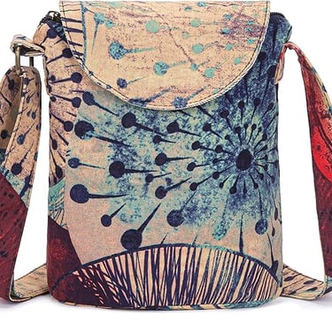 Women's Retro Small Size Canvas Shoulder Bag Hippie Boho Crossbody Handbag