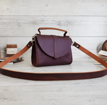Leather shoulder bag, purse, gift for women