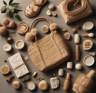 a purse with a purse and some items on it