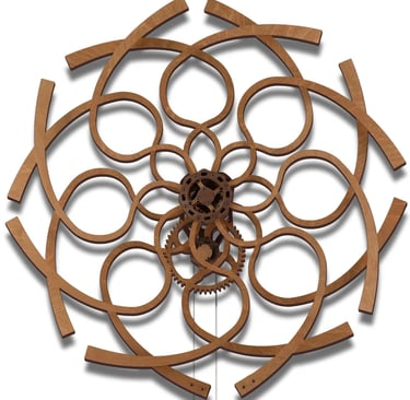a clock with a clock on it's side