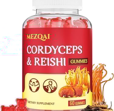 a jar of red gummy 