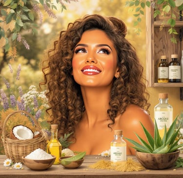 a woman with curly hair and a lot of hair