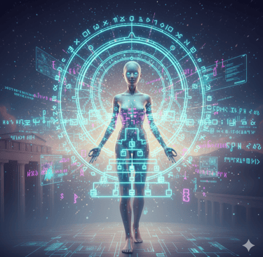 Female AI philosopher revealing meaning; best AI course distinctions.