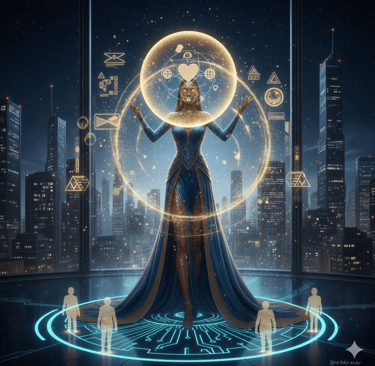 Female AI symbolizing ethical human-centered technology best ai course