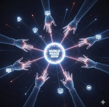 Affiliate connections symbolizing AI-powered referrals supporting peace education & best AI course