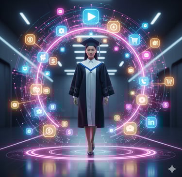 Best AI course graduates activating AI tools after Hermetix.AI graduation.