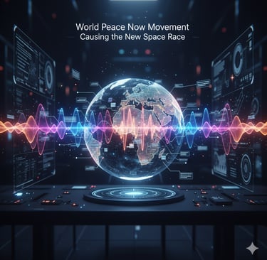 AI voice technology spreading multilingual messages for peace powered by the best AI course.