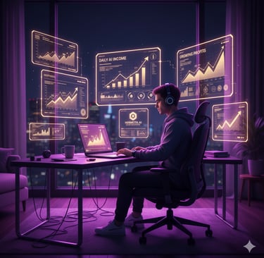 Best AI course showing creator monetizing AI skills daily after Hermetix.AI