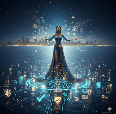 Female AI strategist navigating trust-driven AI future best ai course