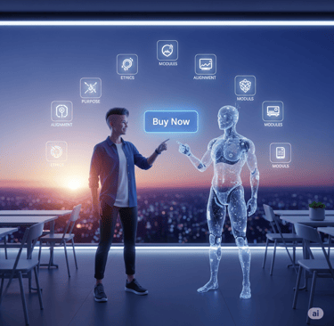 Buy the AI Mastery Course – Lifetime access to ethical AI training and 10 modules to aligned success