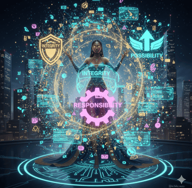 Female AI integrating human distinctions into intelligence best ai course