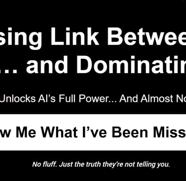 Text graphic highlighting the shift from playing with AI to dominating with it, revealing the hidden