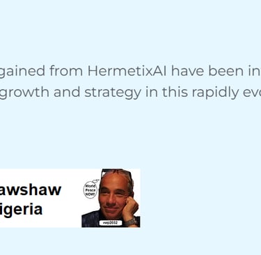 5-star review by Charles Crawshaw praising HermetixAI for delivering AI mastery and strategic growth