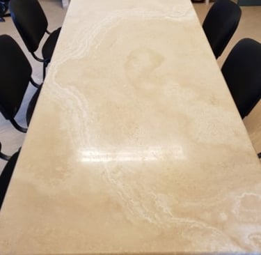 ivory travertine countertop