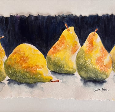 Sheila Fossen's water color painting on canvas. Unique painting using water color paint