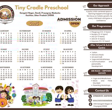 Calender promotion for preschools