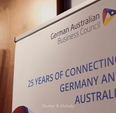 Ein Zeichen für das 25-jährige Bestehen des German Australian Business Council.