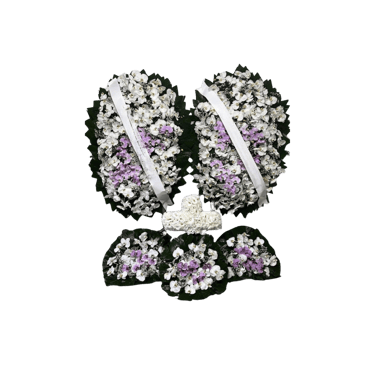 imagem mostra como homenagear um ente falecido com coroas de flores consolare