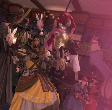Hythlodaeus and Emet-Selch at a surprise party
