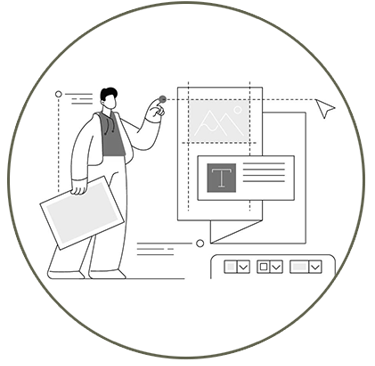 Icon representing print production and printing services from UrBrand Studio creative agency