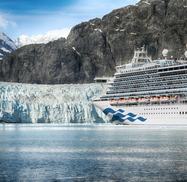 Princess Cruise Line with Glacier
