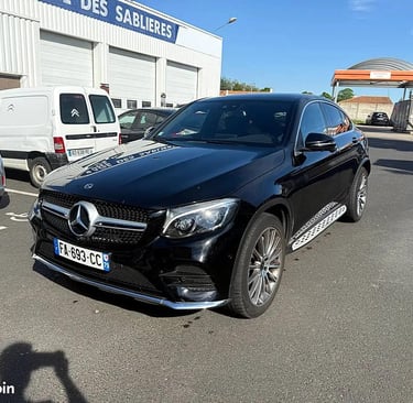 Mercedes glc 2,2 litre CDI noire de 2018, 127000 km, à vendre à 34990 euros