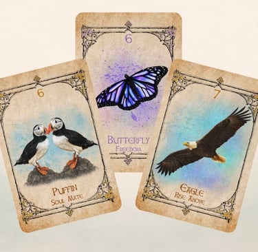 Animal Spirit Oracle Classic air suit cards displayed together