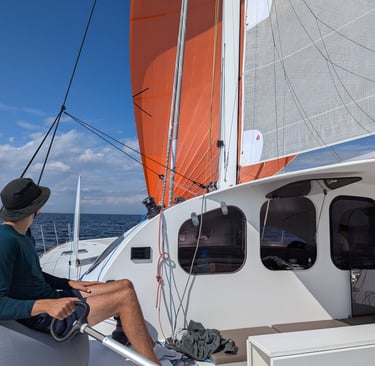 Départ de RIGA sous spi pour Mélité et son équipage