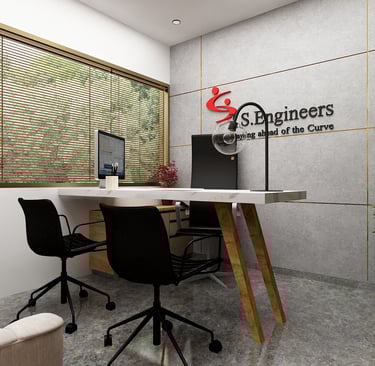 I.S.Engineers modern office cabin