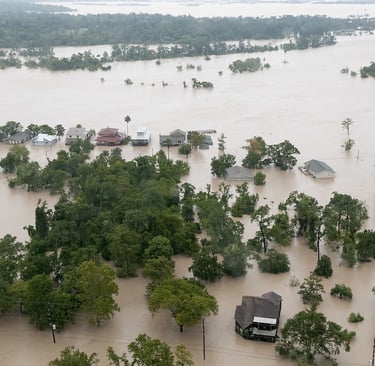 Flood natural disaster.