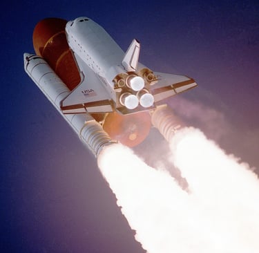 Reaching escape velocity.