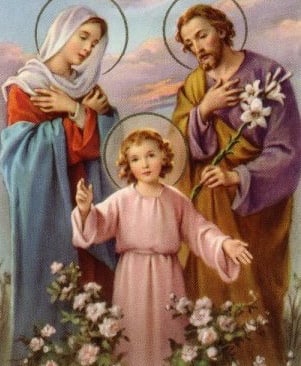 holy family of Jesus, Mary and Joseph