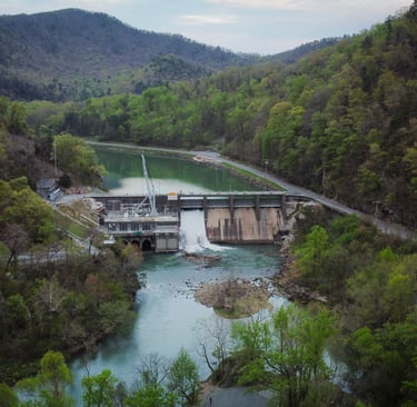 Wilbur Dam on the Watauga River Elizabethton TN